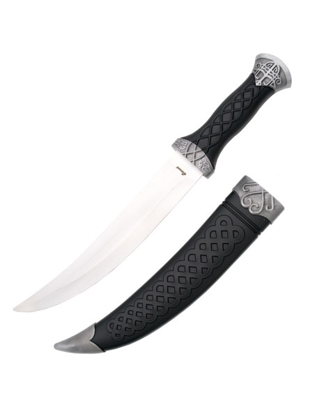 Buet arabisk dolk med skede (36,5 cm.)