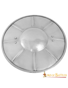 Broquel medieval funcional en acero (30,4 cm.)