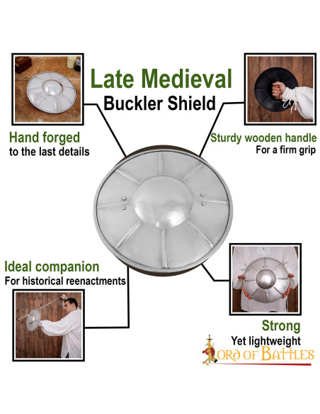 Funktionel middelalderlig stålspænde...