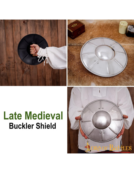 Broquel medieval funcional en acero...