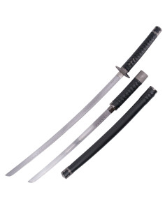 Katana med Wakizashi sort træskede