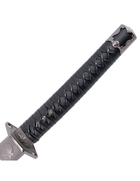 Katana con Wakizashi vaina madera negra Katana con Wakizashi vaina madera negra