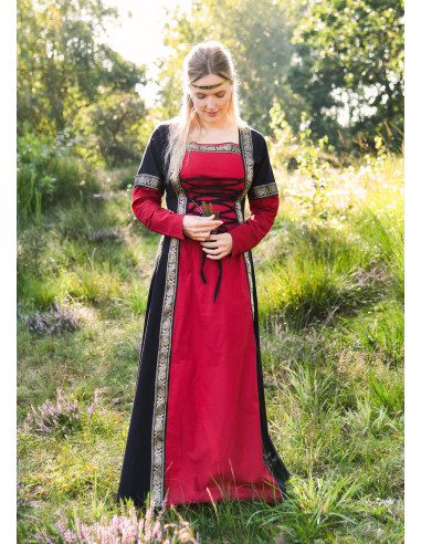Vestido medieval mujer Rebelde Adelina en negro ⚔️ Tienda-Medieval