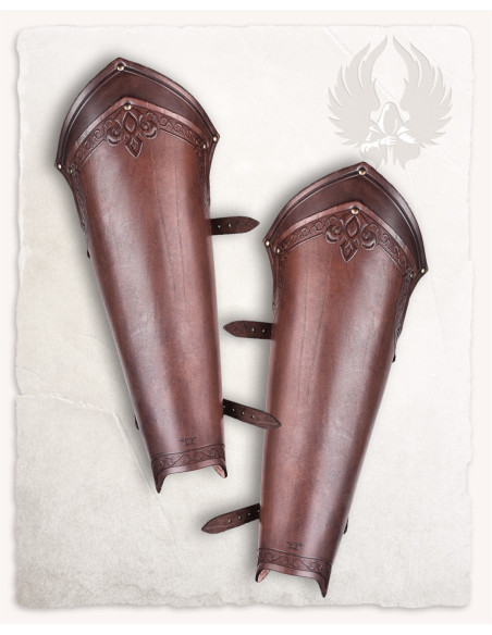 Middelalderlig Fleur de Lys greaves...