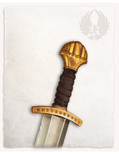Viking kortzwaard LARP model Fidas, gouden afwerking 2