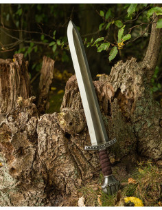 Espada vikinga corta LARP modelo Fidas, acabado acero 2