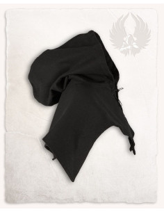 Capucha Medieval Folke en algodón - negro 2