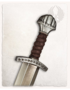 Espada medieval larga LARP modelo Fidas, acabado acero 2