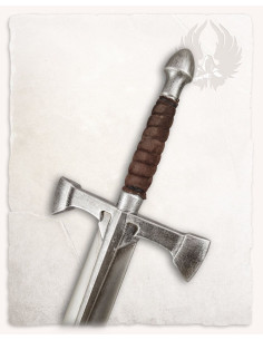 Espada bastarda LARP modelo Gareth, acabado acero 2