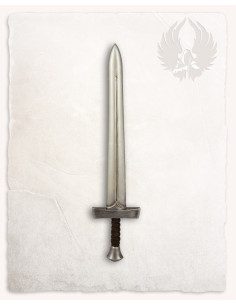 Espada medieval corta LARP modelo Norrick, acabado acero 2