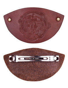 1 Haarspange mit keltischem Knoten und Metallclipverschluss