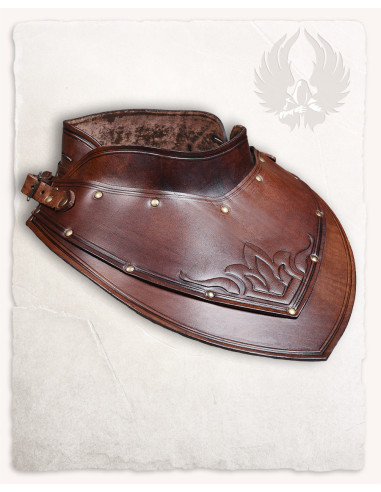 Middelalderlig brun læderkløft dekoreret Sigfrid model