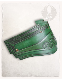 Hombreras medievales modelo Artemis, cuero verde (2ª... 2