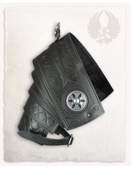 Schulterpolster aus geprägtem Leder...