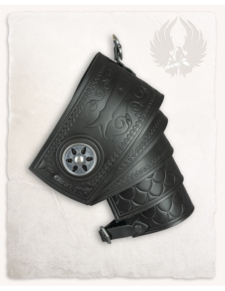 Lederen schoudervullingen met reliëf...