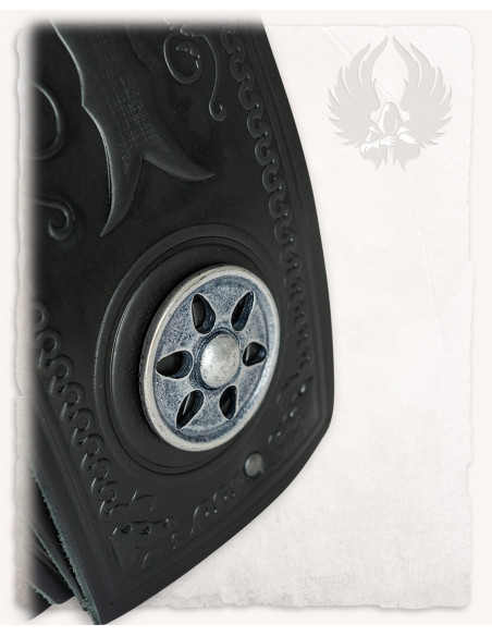 Lederen schoudervullingen met reliëf...