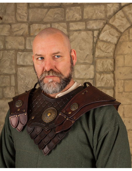 Bruin leren schoudervullingen met...