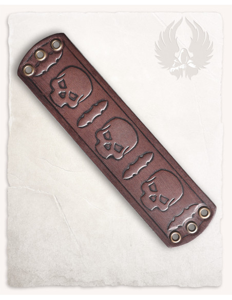 Gothic-Armband mit Totenköpfen und...