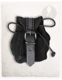 Schwarze Ledertasche Modell Friedhelm