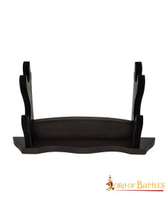 Soporte de sobremesa para 2 espadas o hachas