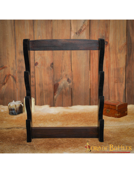 Soporte de pared para 3 espadas o hachas