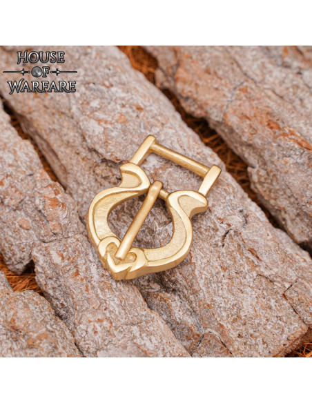 Hebilla medieval latón macizo