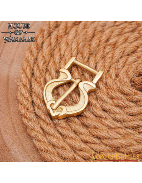 Hebilla medieval latón macizo