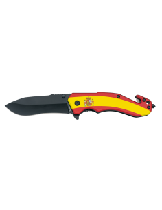 Albainox redningskniv 3D design Spanien flag (20 cm.)
