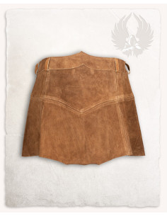 Bruin suède leren rok model Nuala