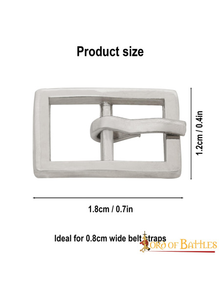 Packung mit 3 kleinen Stahlschnallen Packung mit 3 kleinen Stahlschnallen