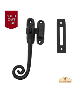 Eleganter Fensterriegel aus schwarzem Eisen 2
