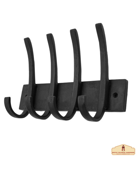 Rustik væg knagerække i smedejern