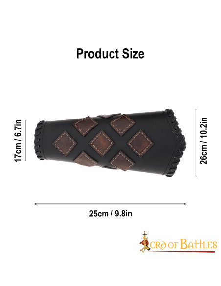 Brazaletes fantásticos cuero LARP y...