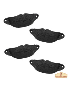 Set de 4 tiradores estilo victoriano (hierro fundido)