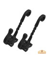Set mit 2 Wandhaken im gotischen Stil (Gusseisen)