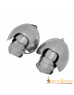 Fantasy skulderpuder i poleret finish (20 gauge) 2