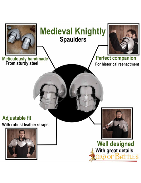 Polierte Fantasy-Schulterpolster (20...