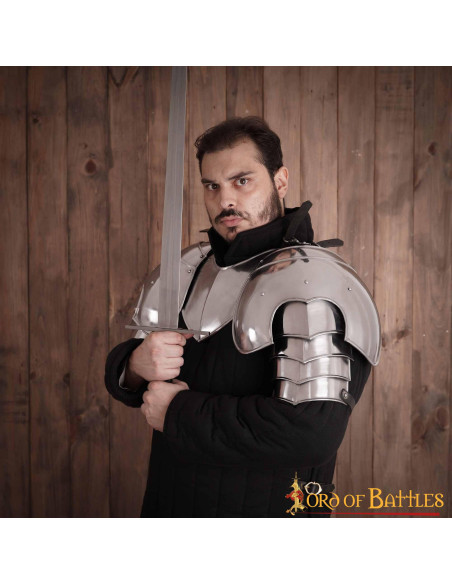 Fantasy skulderpuder i poleret finish...