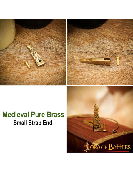 Punta de latón para cinturón medieval...