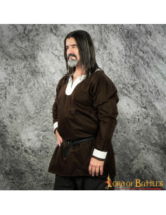 Braun-weiße Wikingertunika Modell Sigurd 2