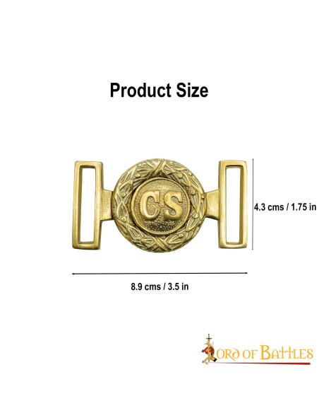 Hebilla latón oficiales confederados...