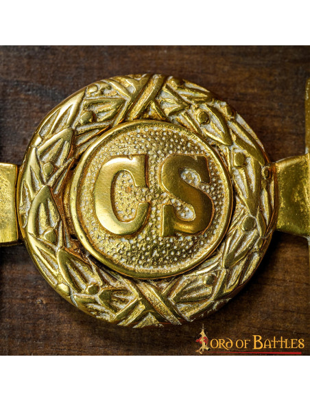 Hebilla latón oficiales confederados...