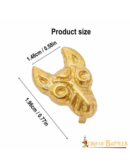 Pakke med 5 keltisk ulv messing...