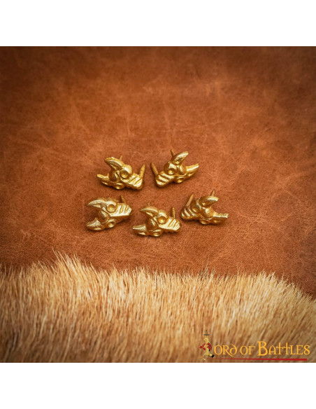 Pakke med 5 keltisk ulv messing...