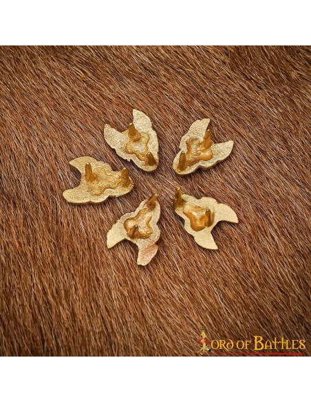 Pack 5 decoraciones latón lobo celta