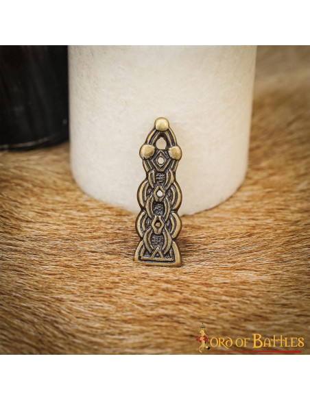 Punta cinturón celta latón antiguo Punta cinturón celta latón antiguo