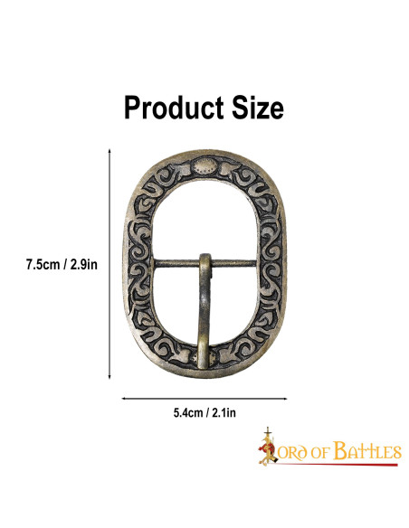 Pack 3 hebillas latón antiguo diseño...