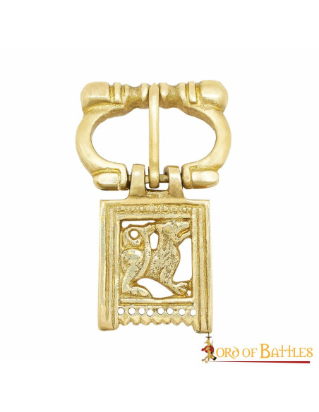 Middeleeuwse koperen wolvengesp (6,2...