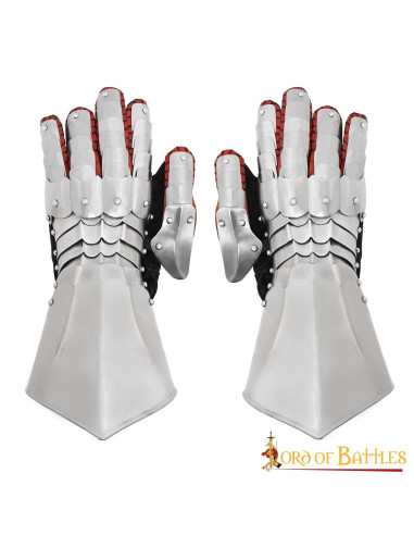 Senmiddelalderlige Cuirassier Gauntlets