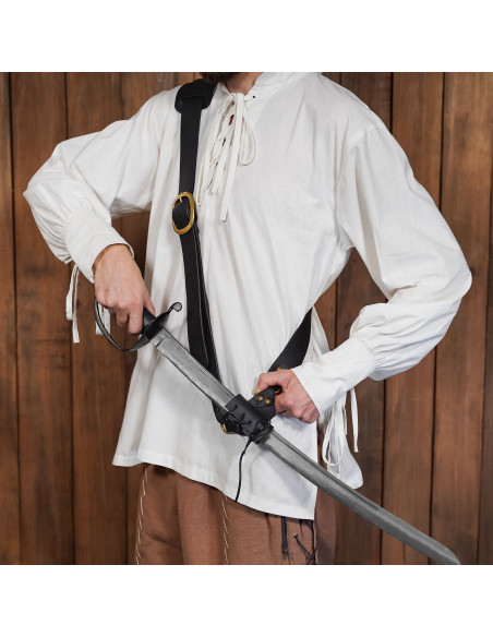 Middeleeuwse leren baldric met riem,...